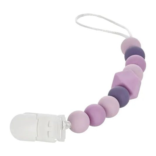 Snapkis Pacifier & Teether Clip Silicone Lavendar