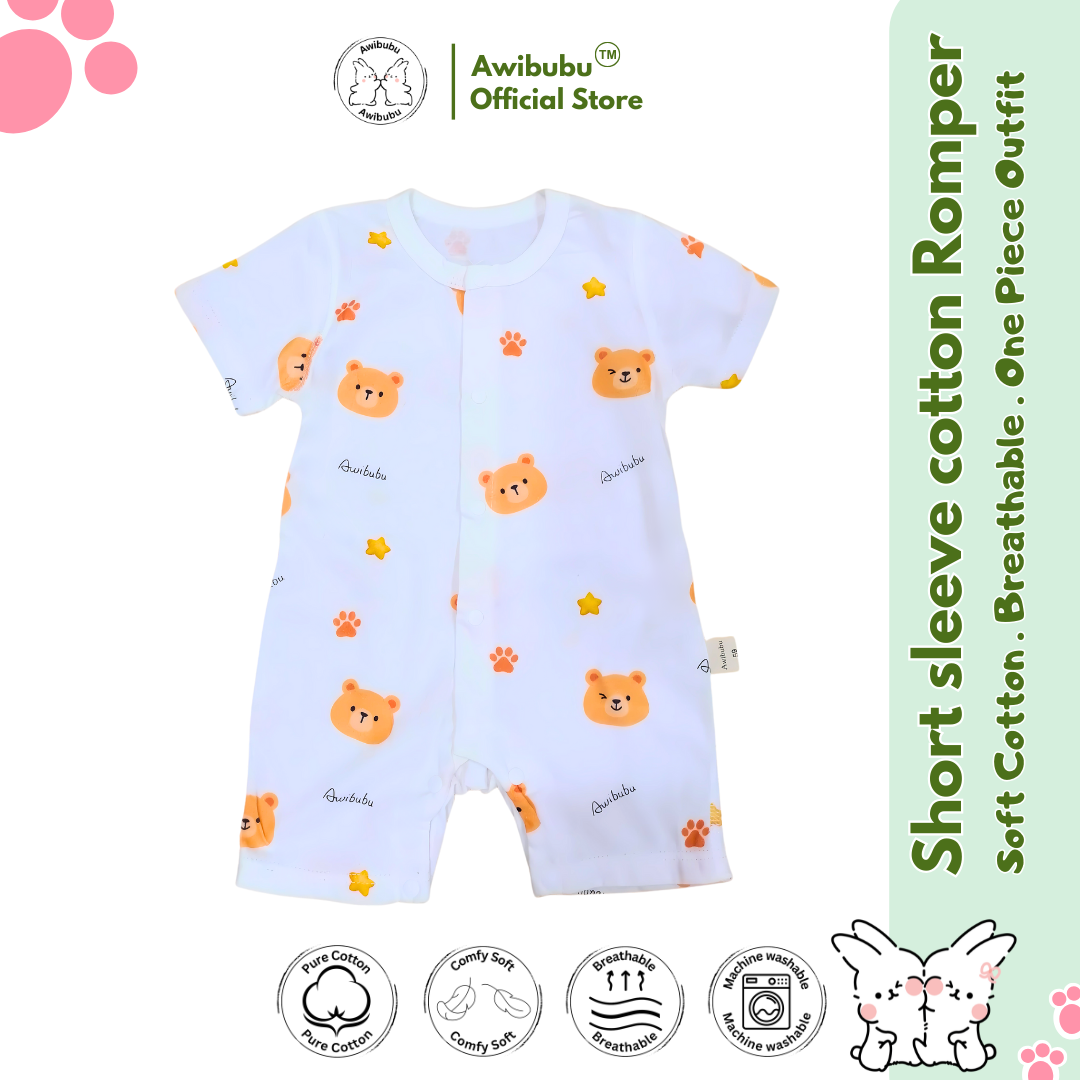 Awibubu Short Sleeve Romper