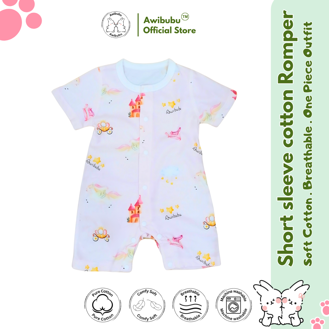 Awibubu Short Sleeve Romper