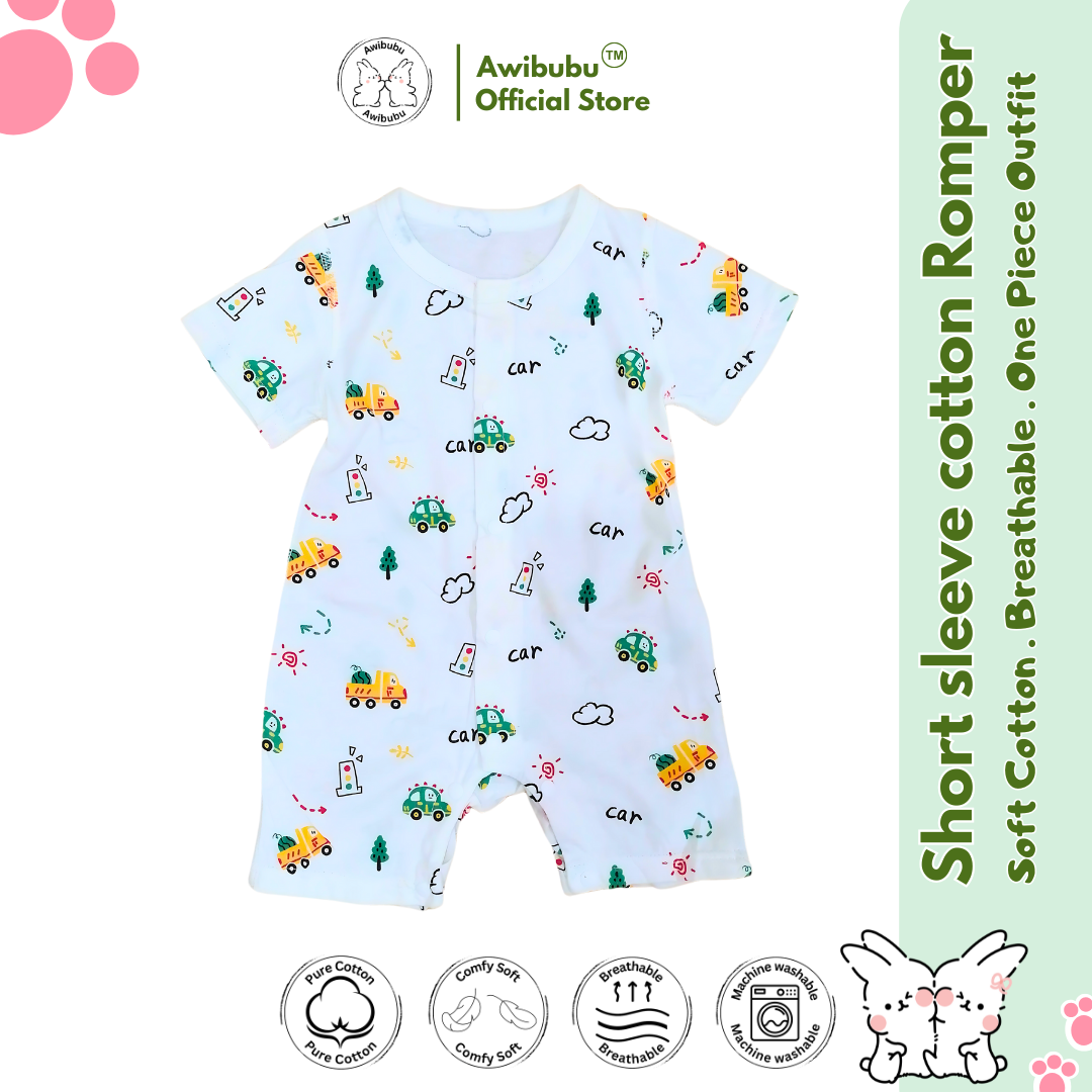 Awibubu Short Sleeve Romper