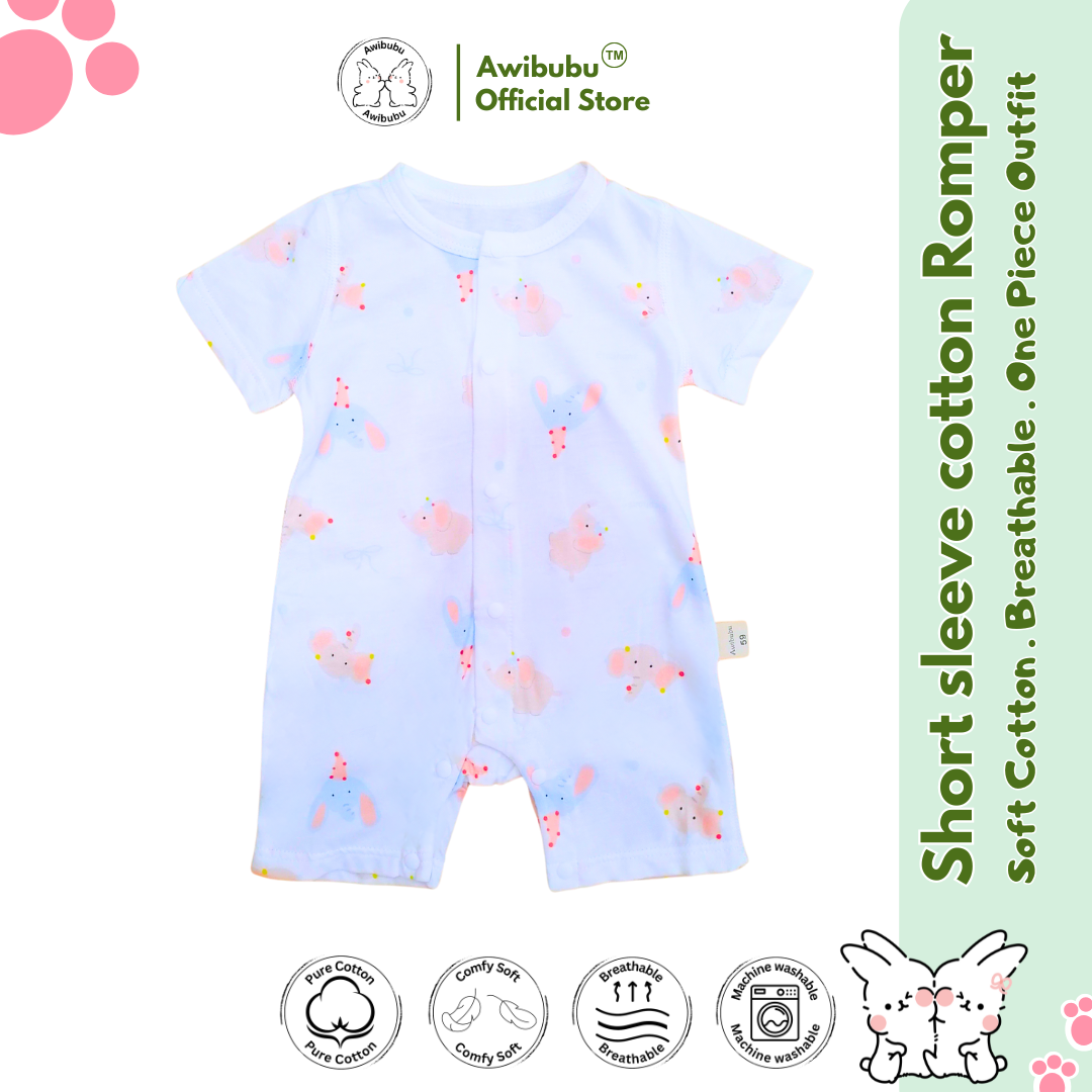 Awibubu Short Sleeve Romper