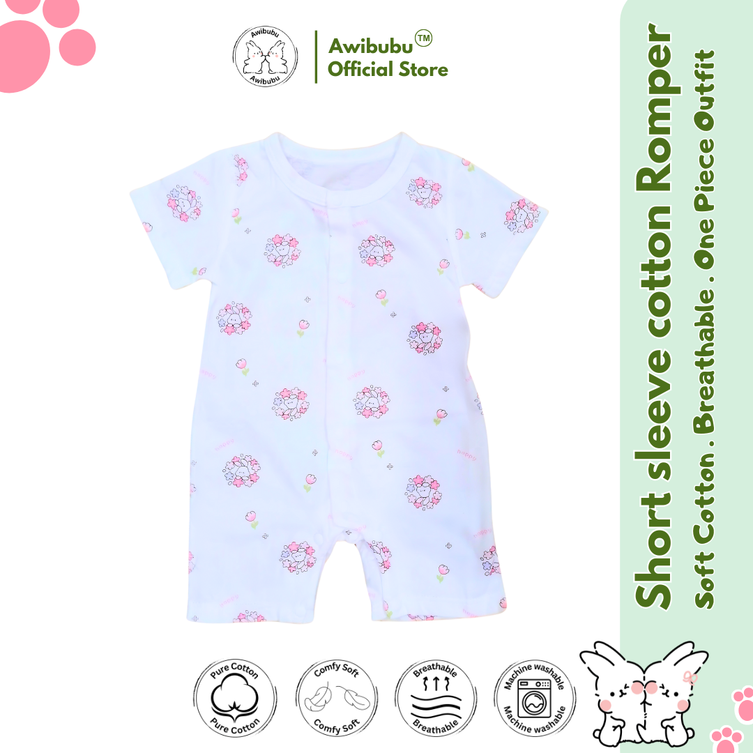 Awibubu Short Sleeve Romper