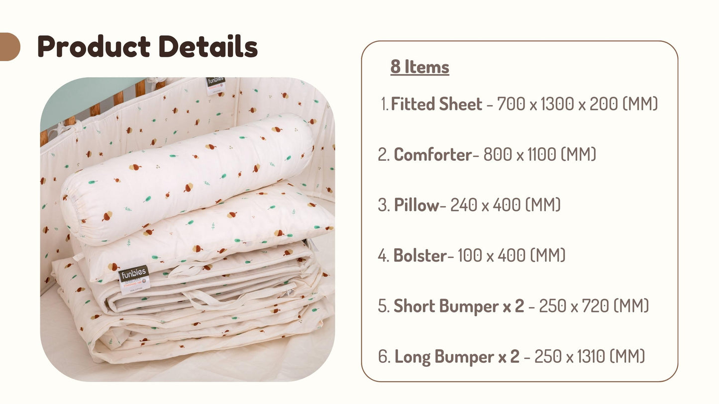 Funbies Acorn 8 In 1 Bedding Set