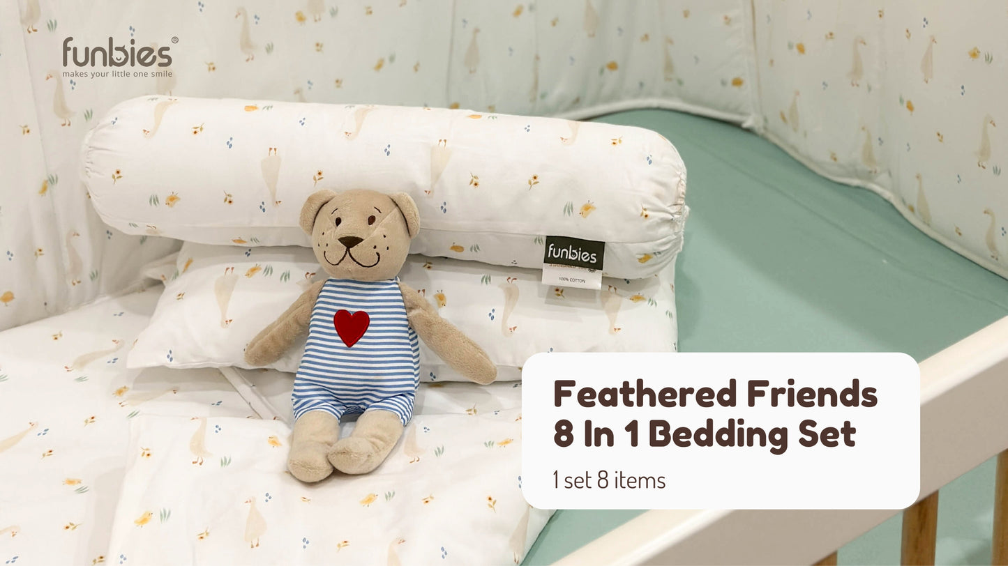 Funbies Feathered Friends 8 In 1 Bedding Set