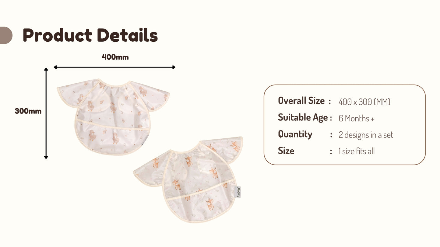 Funbies Snuggle Baby Bibs Set (Deer + Duck)