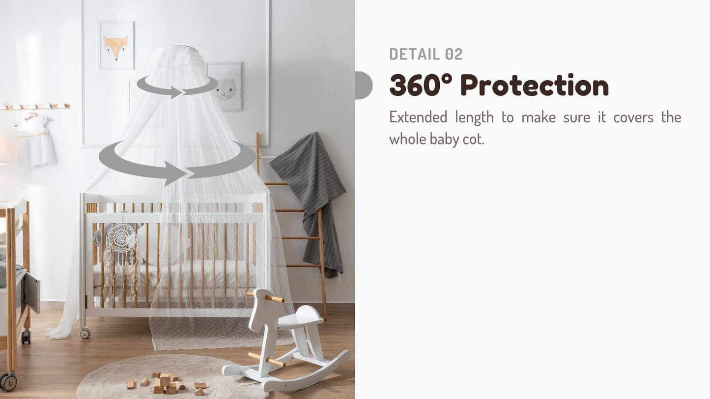 Funbies 5-Level Adjustable Mosquito Net With Stand