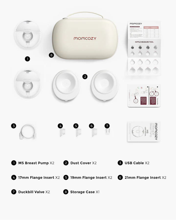 Momcozy M5 All-in-one Wearable Breast Pump - Painlessly Pump