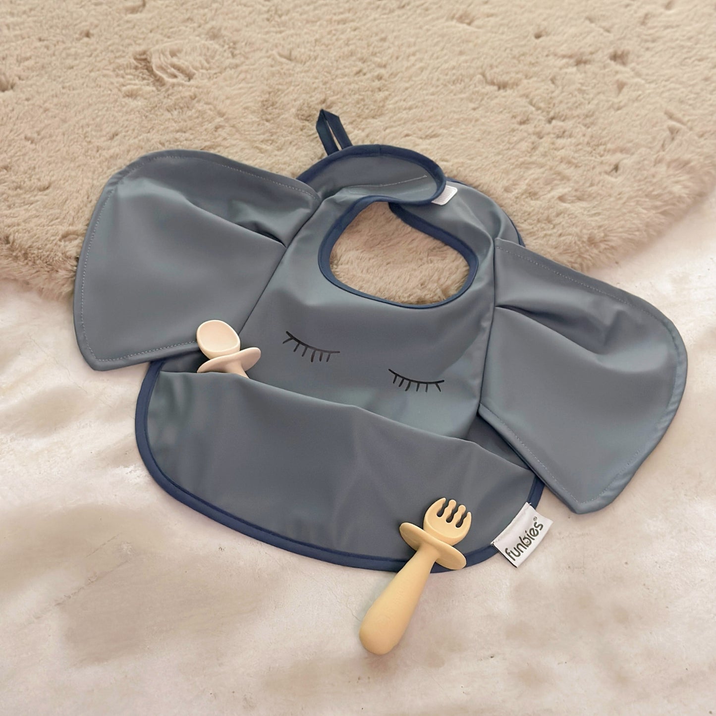 Funbies Snuggle Baby Bibs Set (Elephant + Koala)