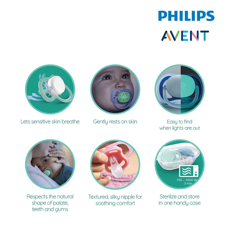 Philips Avent Soother Air Night Time 0-6M