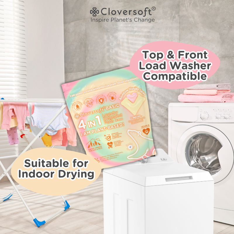 Cloversoft 4 in 1 Anti Dust Mite Basic Laundry Capsule 25 Pods