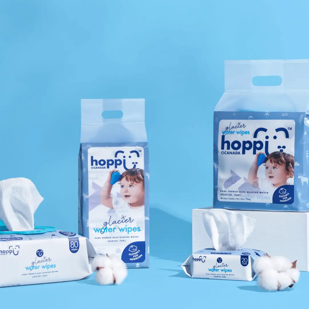 Hoppi Glacier Water Wipes 20™S X 5Packs
