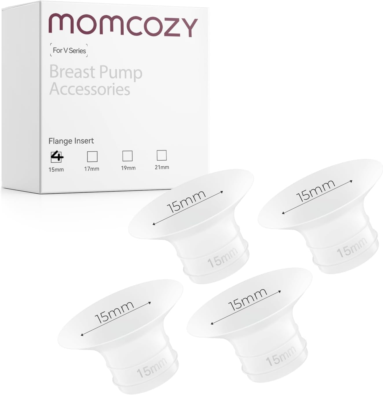 Momcozy Flange Insert for Momcozy V1 Pro/V2 Pro Breast Pump (15/17/19/21mm)