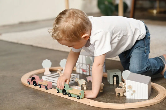 Jabadabado Train Set Farm With Animals