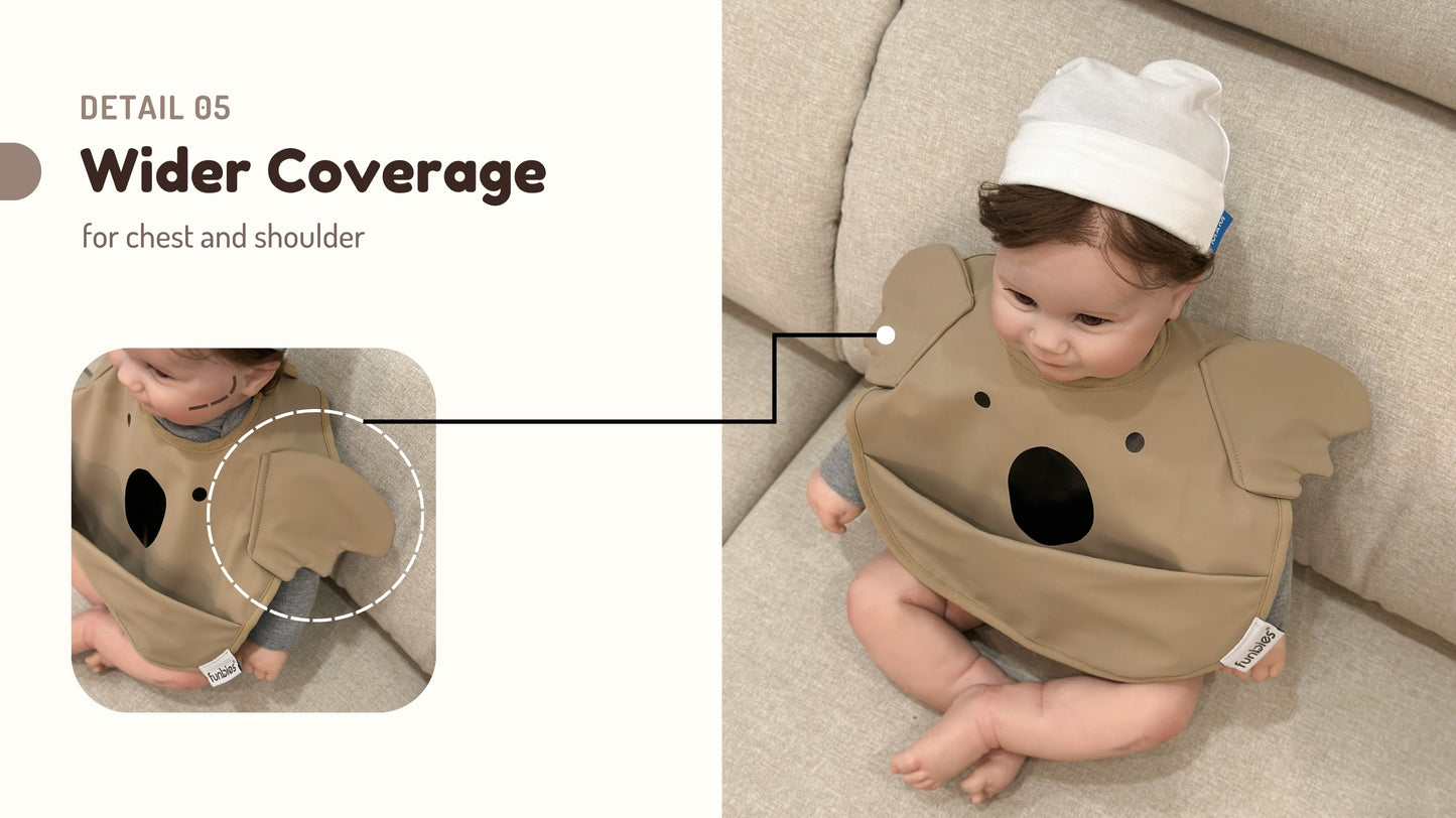 Funbies Snuggle Baby Bibs Set (Elephant + Koala)
