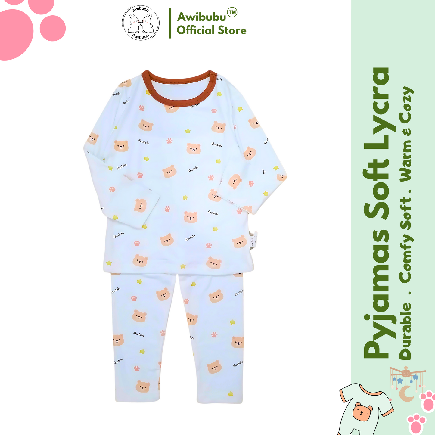 Awibubu Pyjamas Soft Lycra