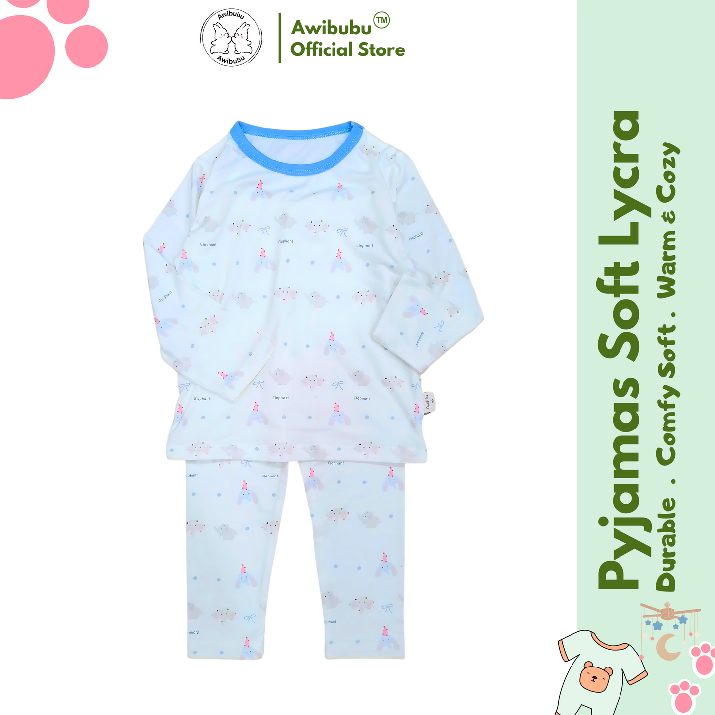 Awibubu Pyjamas Soft Lycra