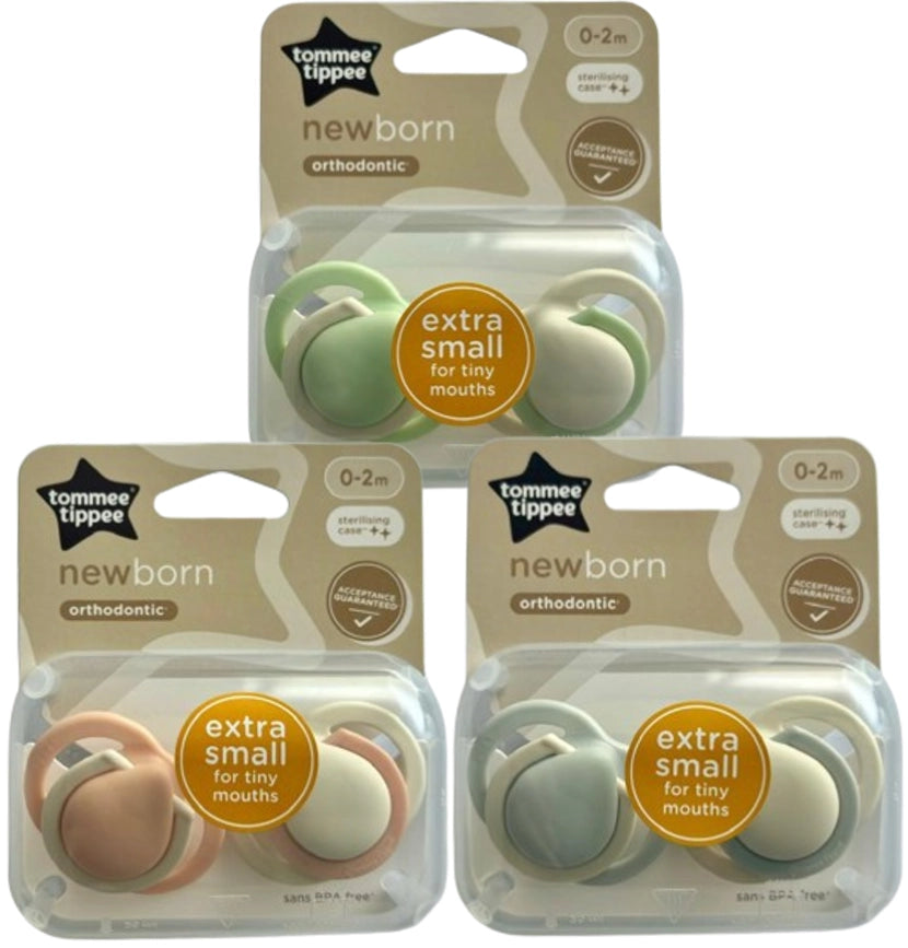 Tommee Tippee Soother Newborn, 0-2M, 2 Packs