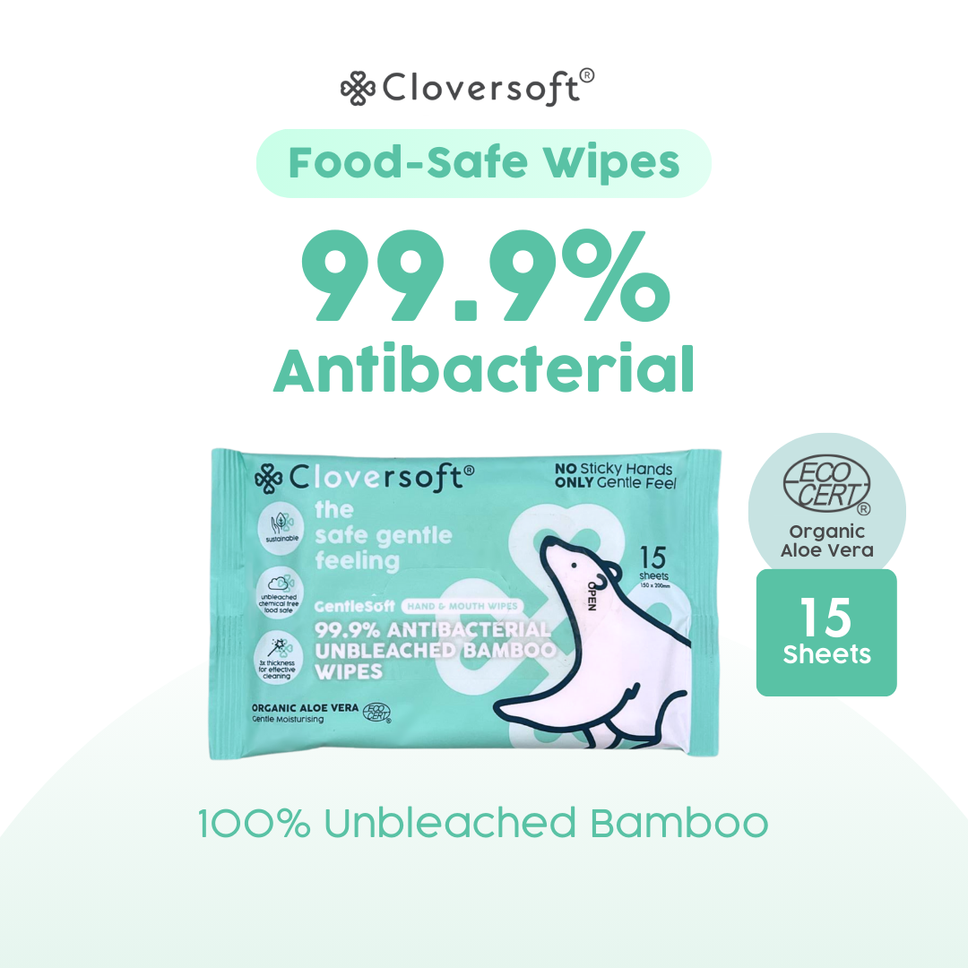 Cloversoft Plant-Based Unbleached Bamboo 99.9% Antibacterial Organic Wet Wipes