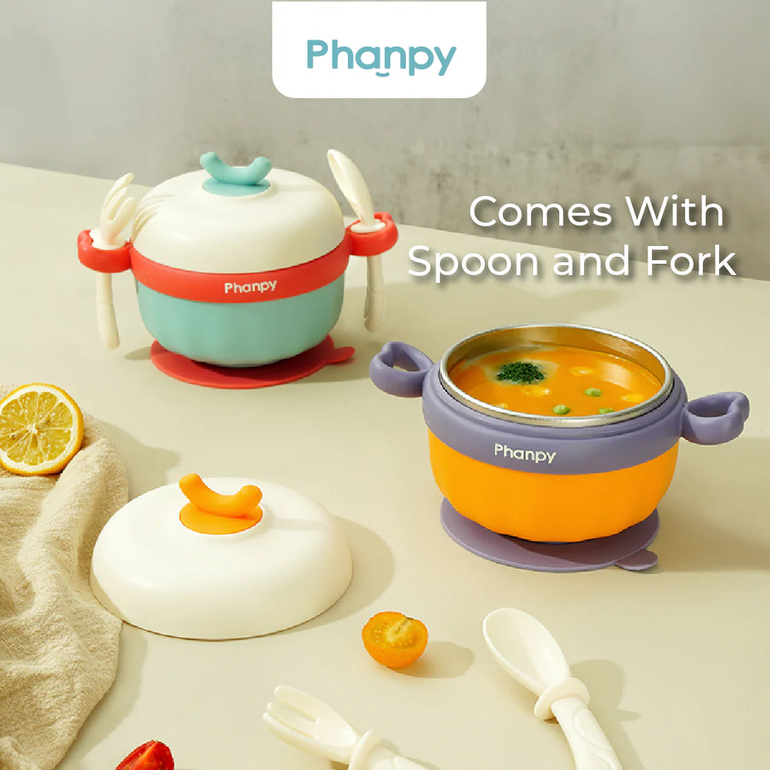 Phanpy Baby Pumpkin- Shape Water Injection Insulation Bowl Set