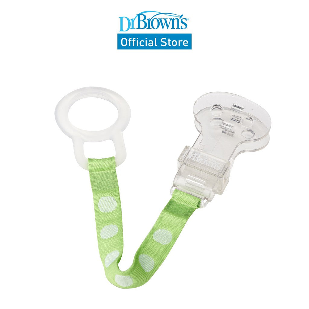 Dr. Brown's Baby Toddler Pacifier/Teether Clip, Green/Orange/Pink/Blue, 1 Piece