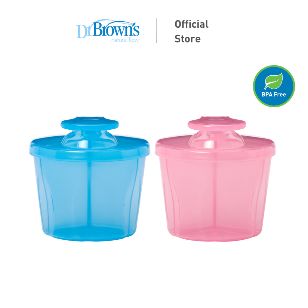 Dr Brown's Baby Feeding Milk Powder Dispenser - Pink/Blue