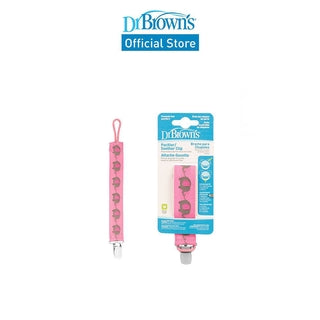 Dr. Brown's Baby Toddler Pacifier Clip, Multicolor Feather/Multicolor Elephant/Multicolor Chevron, 1 Piece
