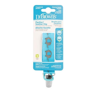 Dr. Brown's Baby Toddler Pacifier Clip, Multicolor Feather/Multicolor Elephant/Multicolor Chevron, 1 Piece