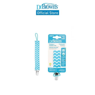 Dr. Brown's Baby Toddler Pacifier Clip, Multicolor Feather/Multicolor Elephant/Multicolor Chevron, 1 Piece