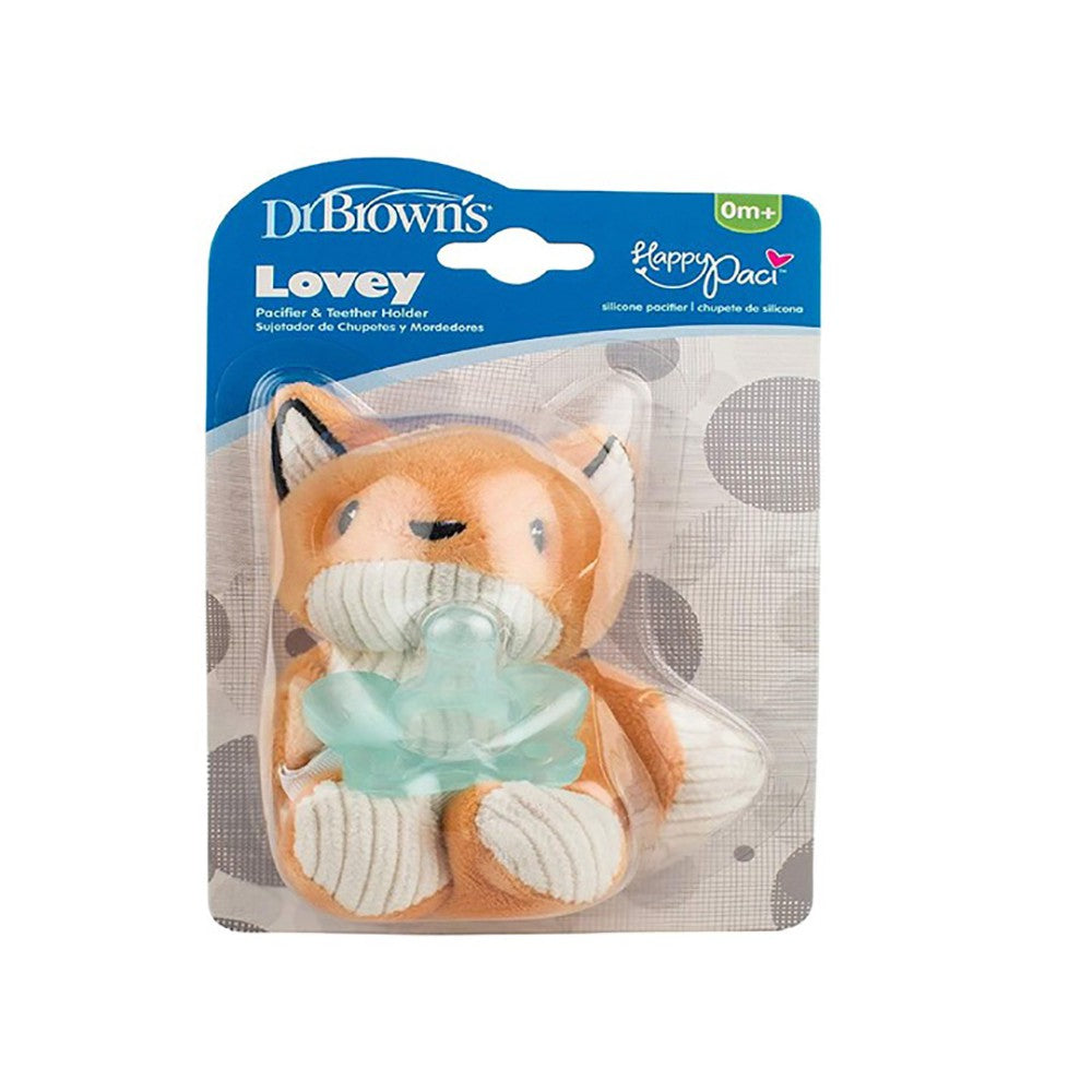 Dr. Brown's Lovey Pacifier and Teether Holder, Franny The Fox