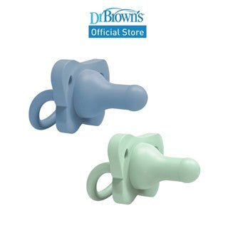 Dr. Brown's HappyPaci™ Silicone Baby Pacifier for 0-6months, Pink/Blue, 2 Pieces