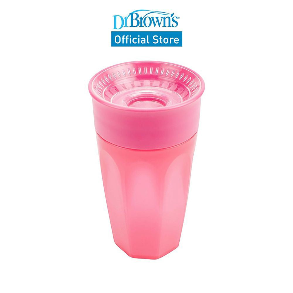 Dr. Brown's Cheers 360™ Baby Toddler Feeding Cup, 10oz/300ml, Pink/Blue, 1 Pack