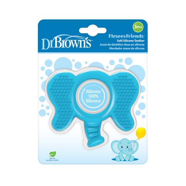 Dr. Brown's Flexees Friends Elephant Baby Toddler Teether, Blue
