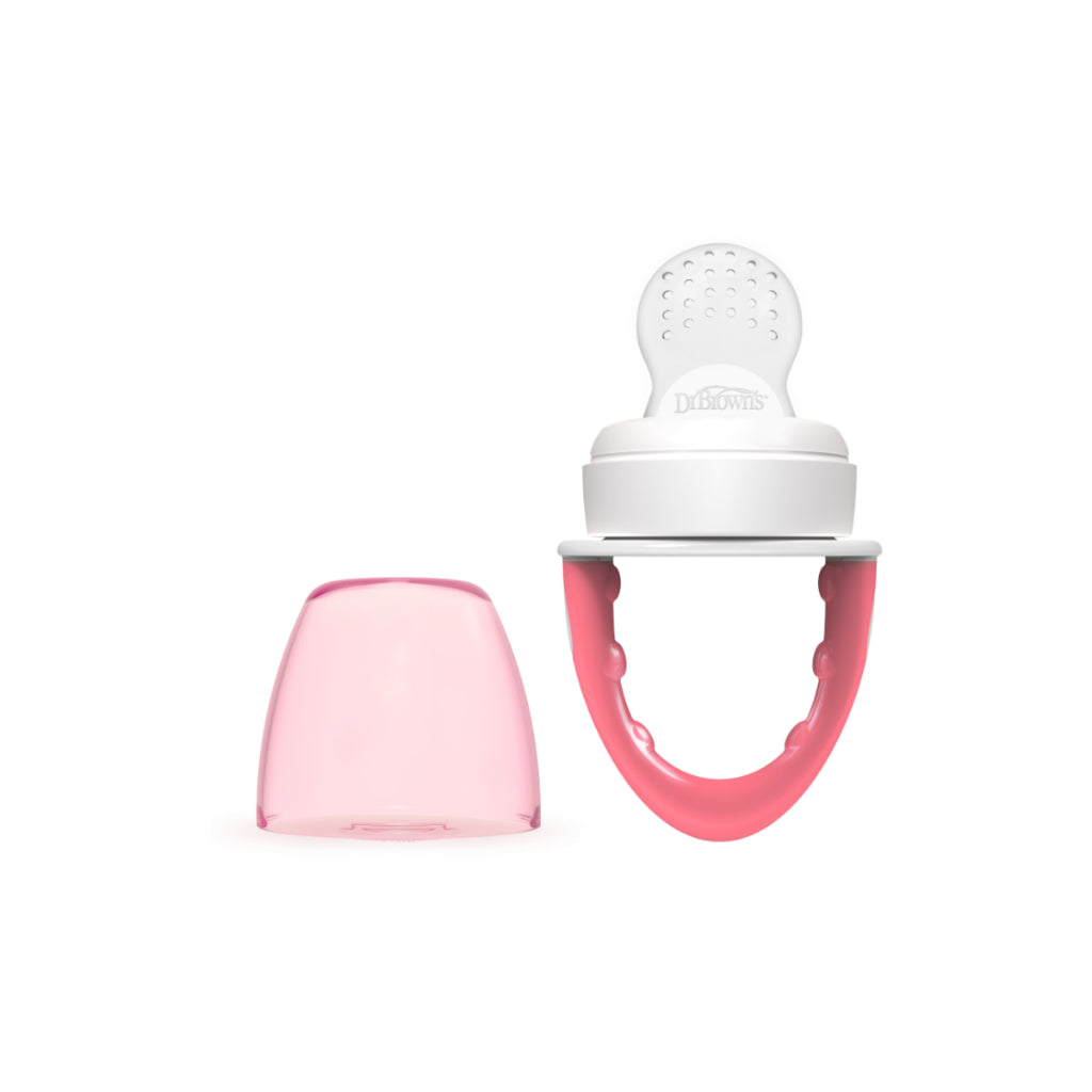 Dr. Brown's Fresh Firsts™ Silicone Baby Toddler Feeder, Mint/Grey/Pink, 1 Piece