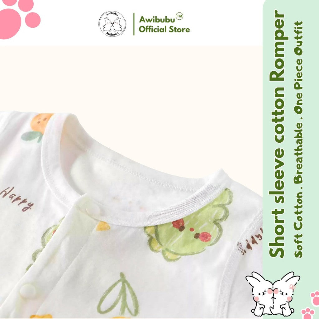 Awibubu Short Sleeve Romper