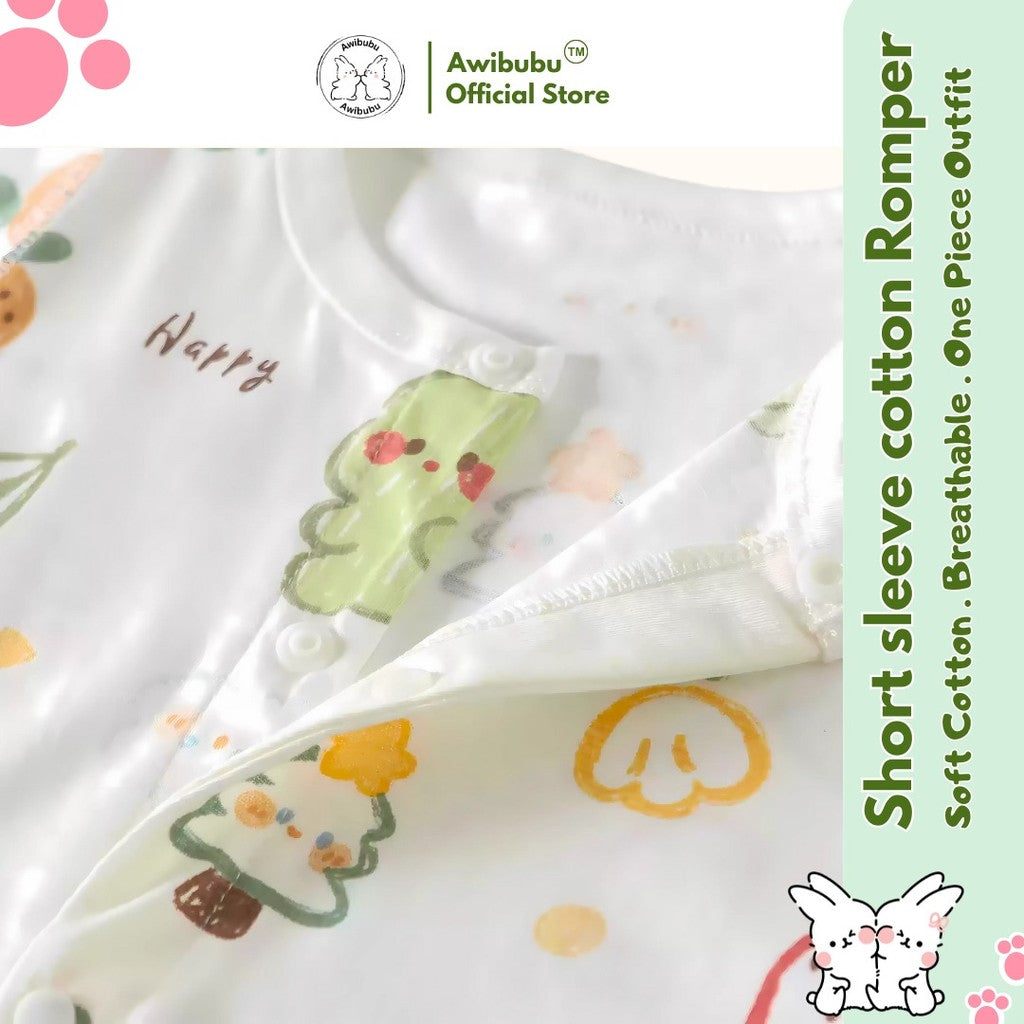 Awibubu Short Sleeve Romper