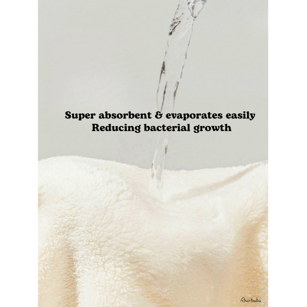 Awibubu Coral Fleece Bath Towel