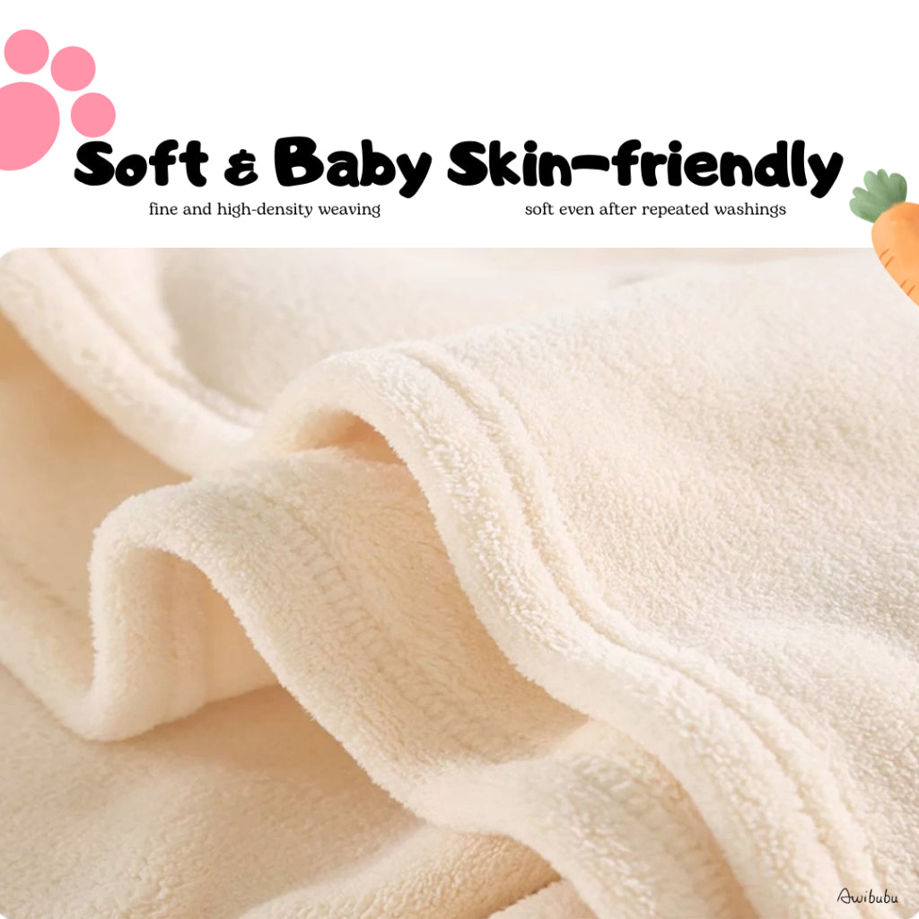 Awibubu Coral Fleece Bath Towel