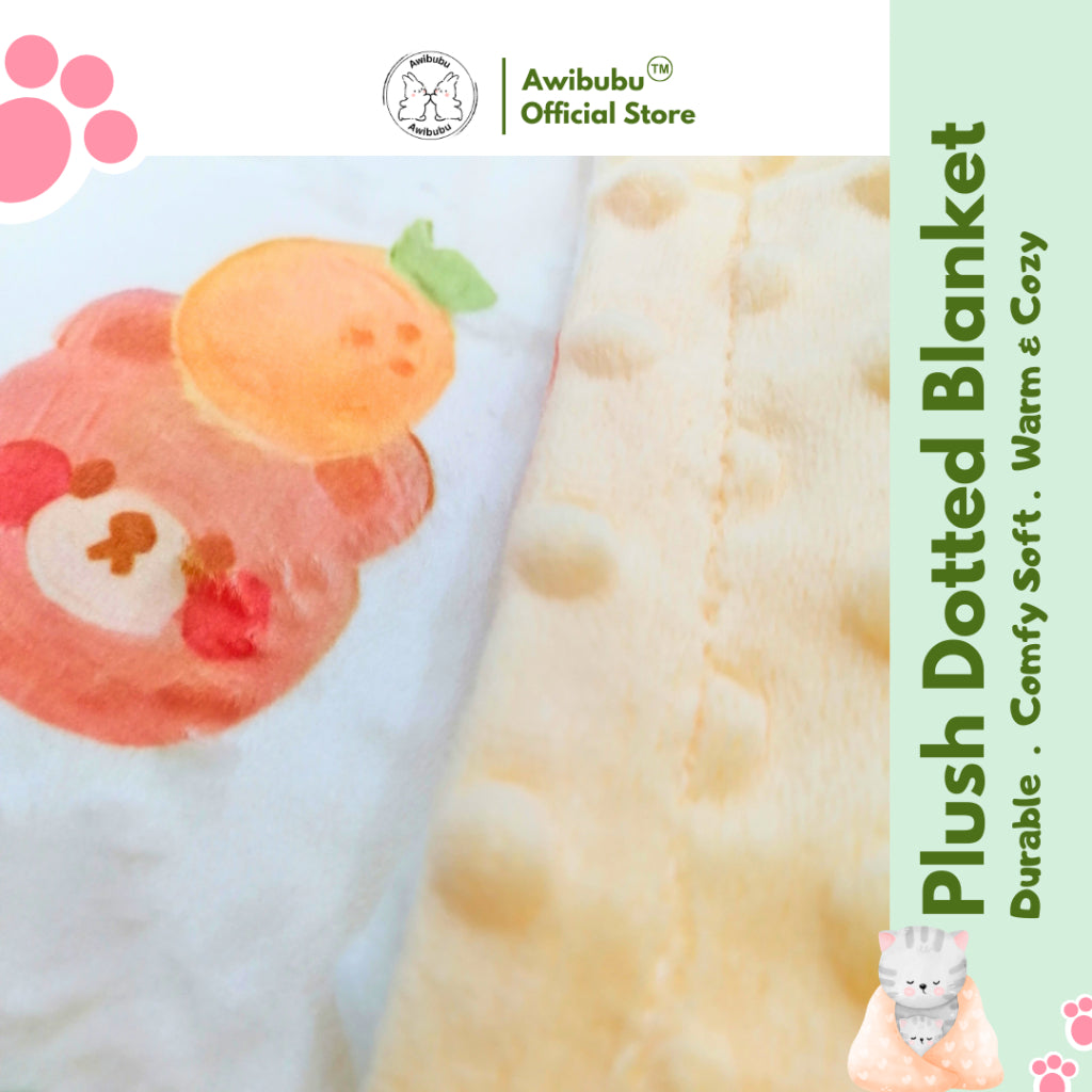 Awibubu Plush Dotted Blanket