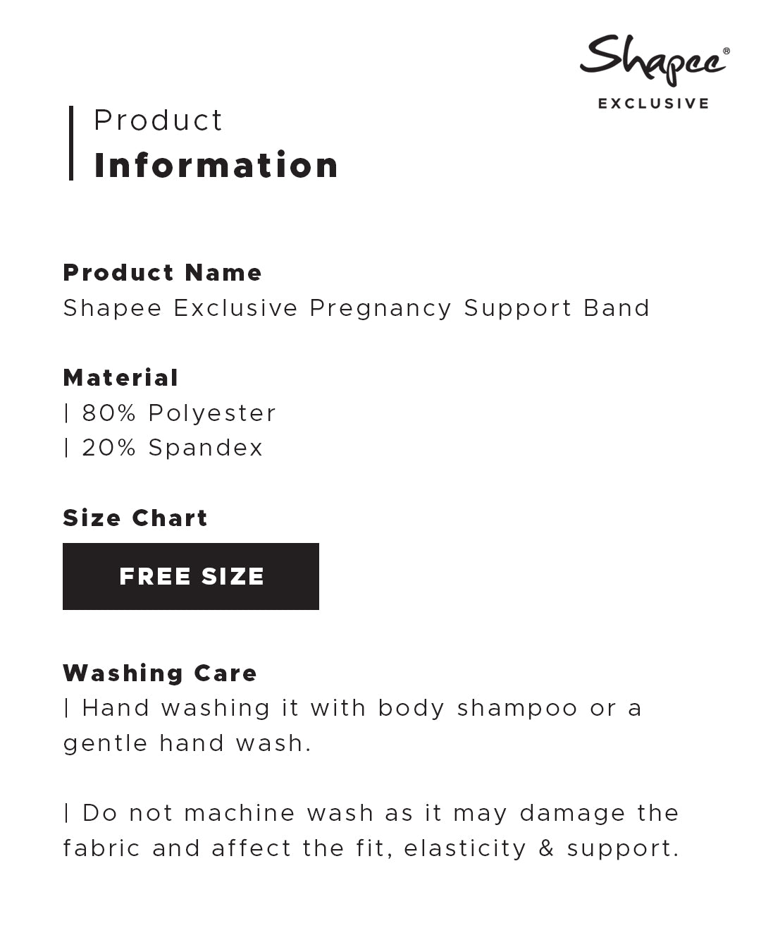 Shapee Exclusive Pregnancy Support Band
