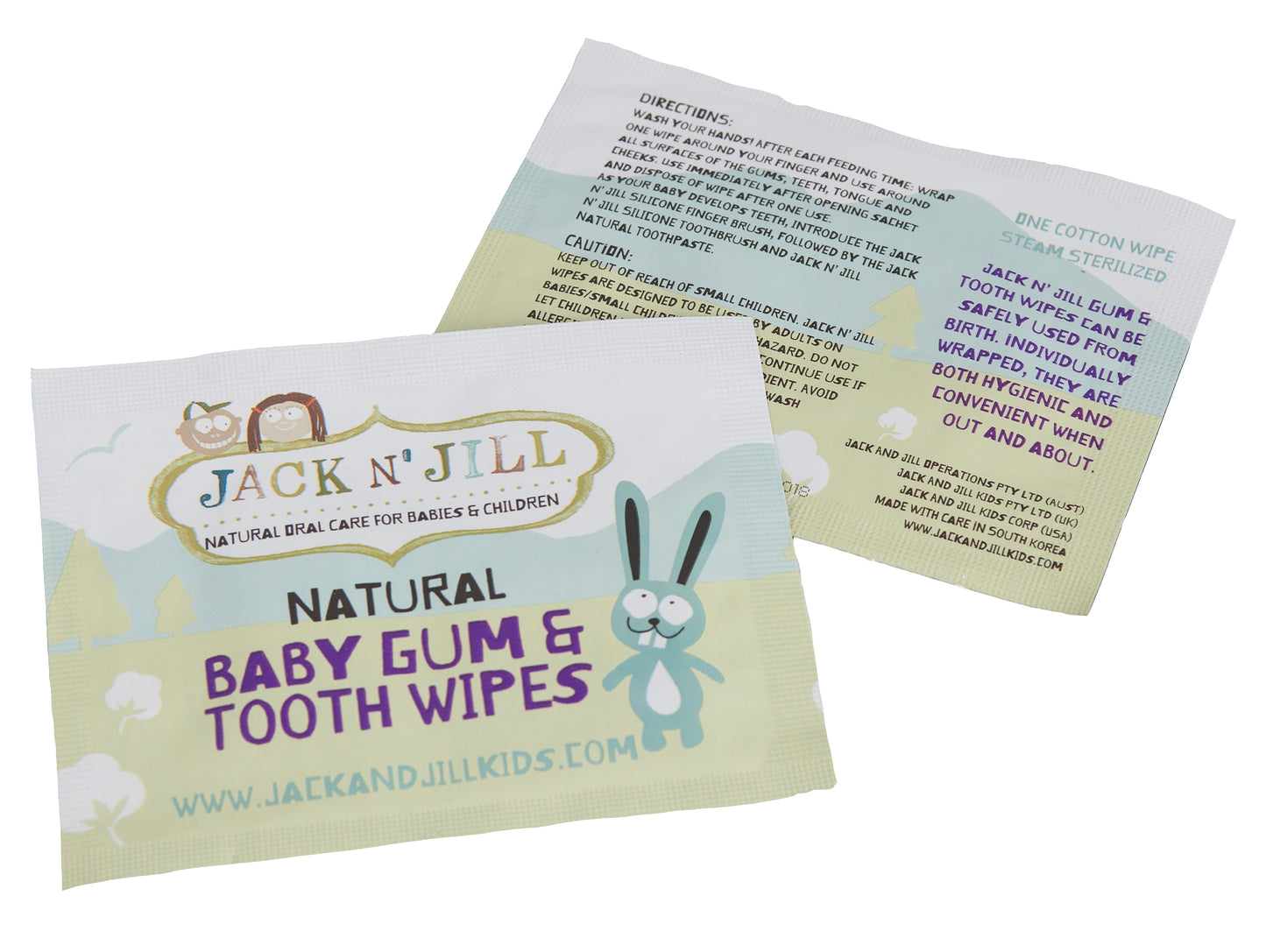 Jack N' Jill Natural Baby Gum & Tooth Wipes - 25 Pack