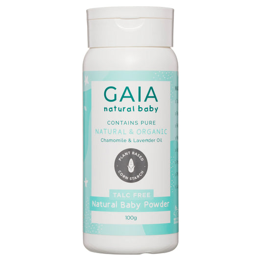 Gaia Natural Baby Powder 100G Best Before: 1/6/2025, 23/3/2026, 29/08/2027