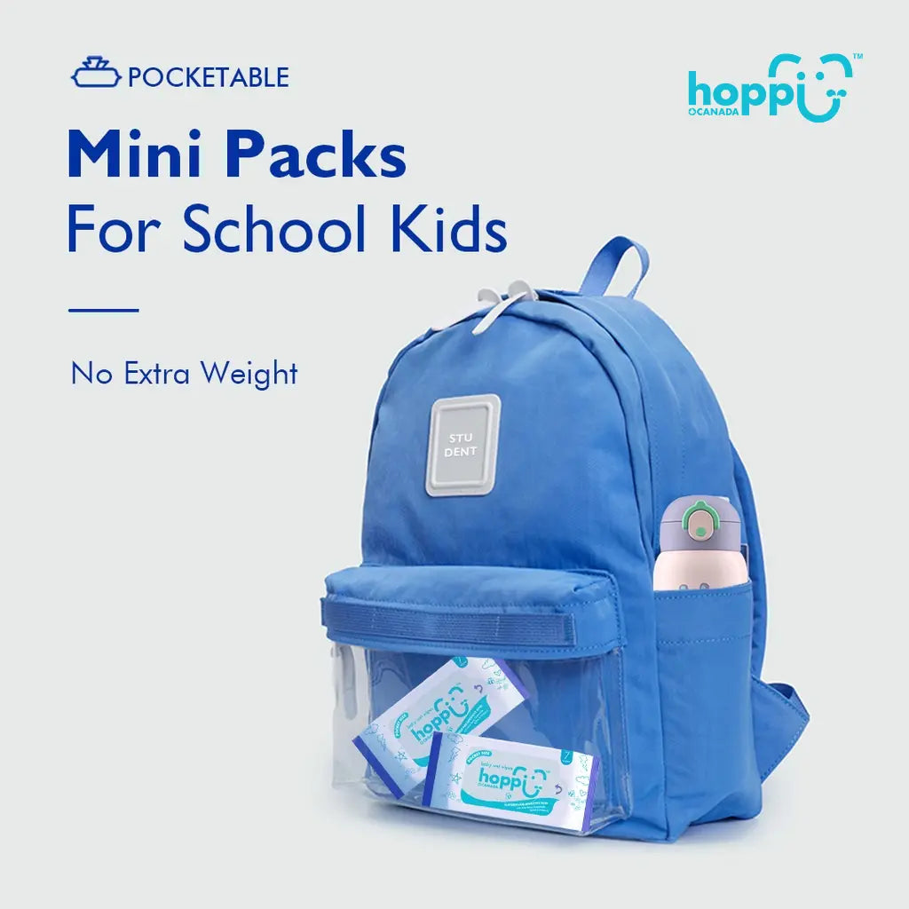 Hoppi Baby Wet Wipes Mini, 8 Pack