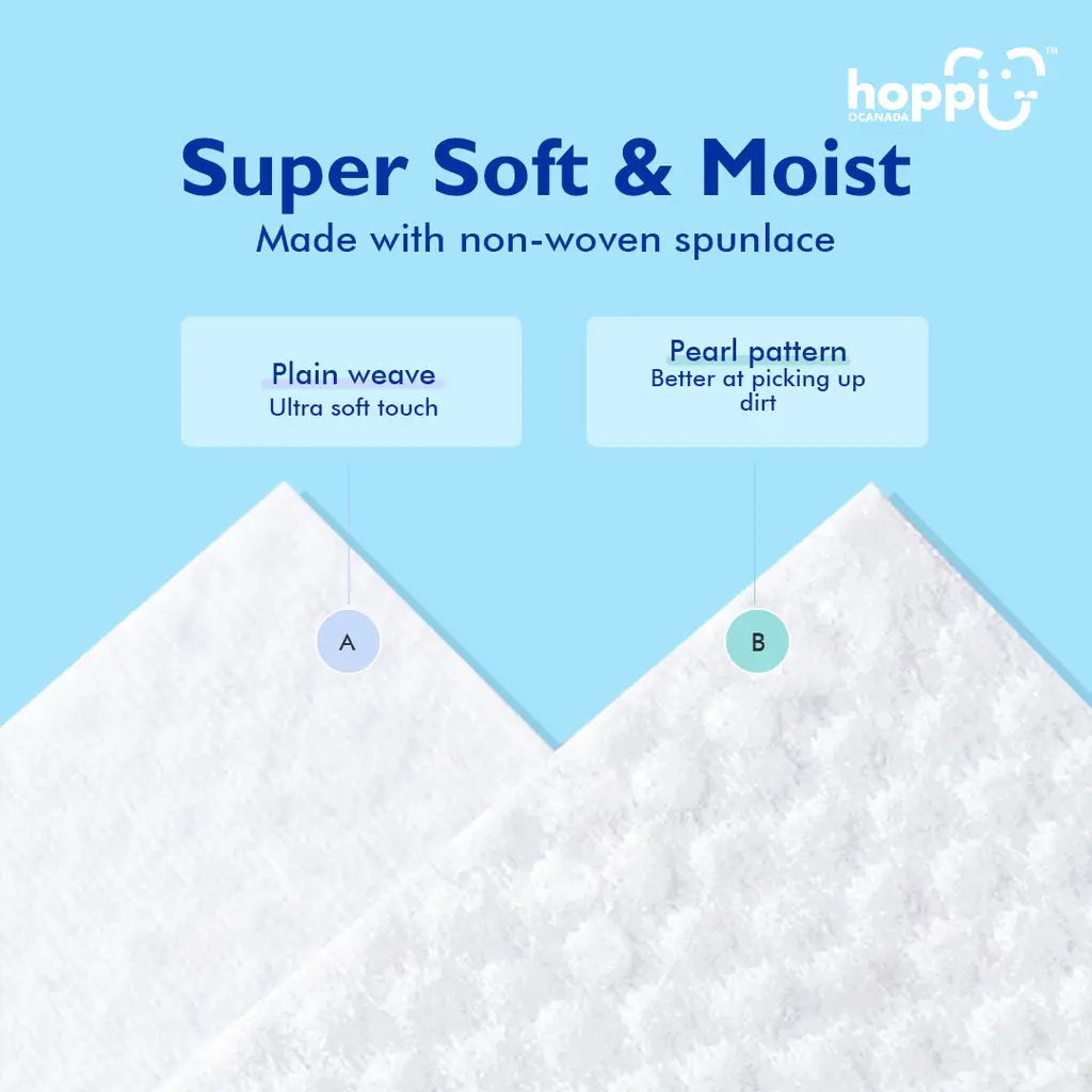 Hoppi Baby Wet Wipes Mini, 8 Pack