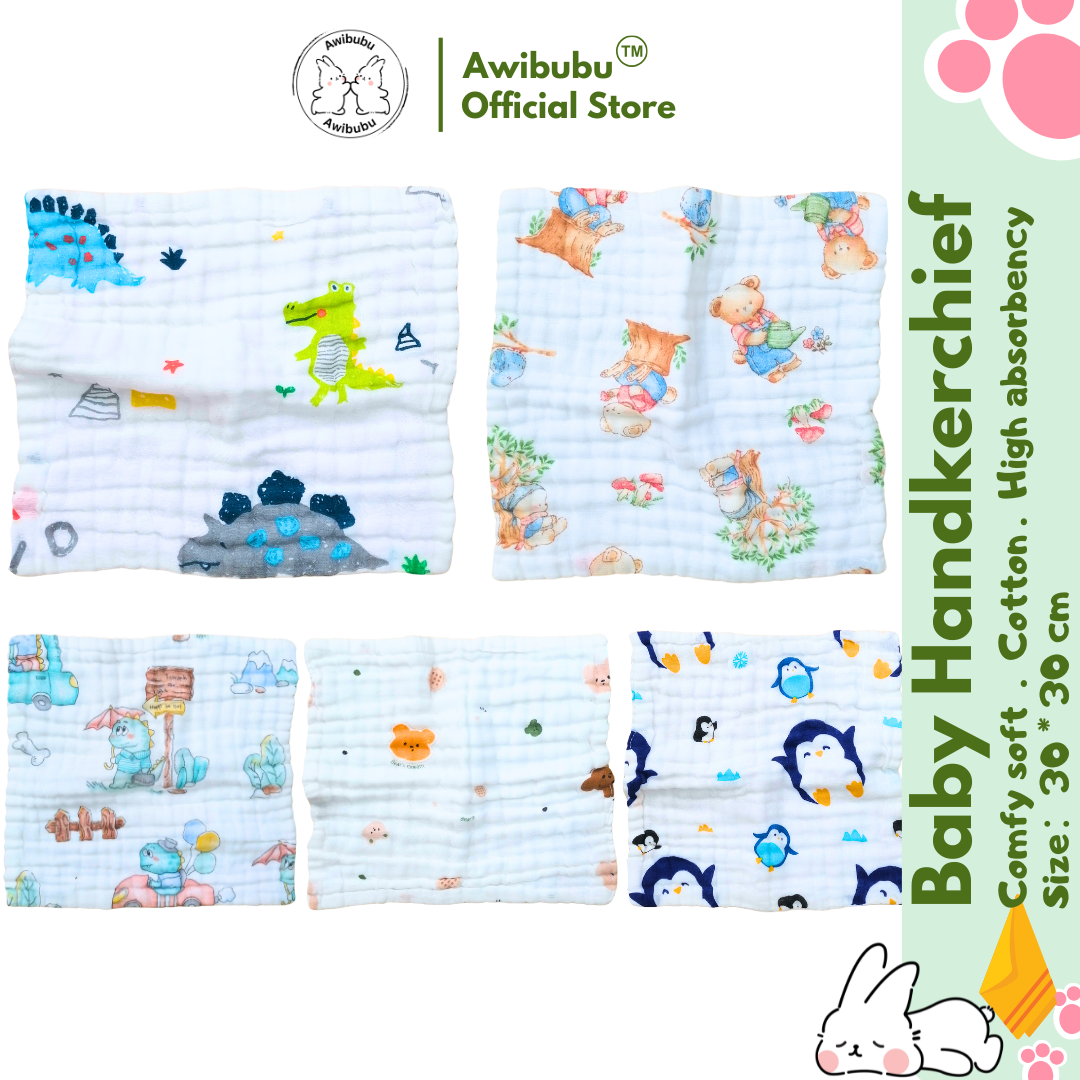 Awibubu Baby Handkerchief (5Pcs/Set)