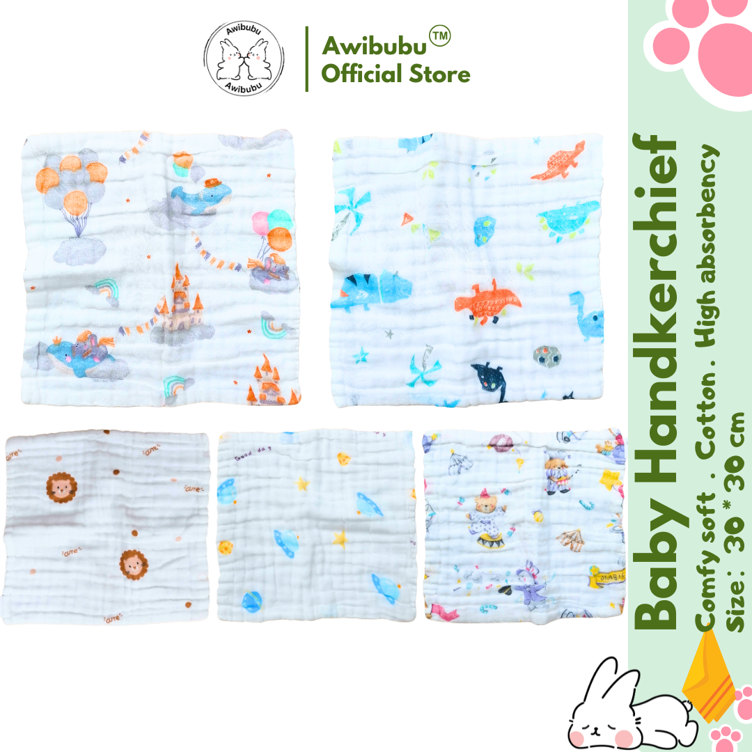 Awibubu Baby Handkerchief (5Pcs/Set)