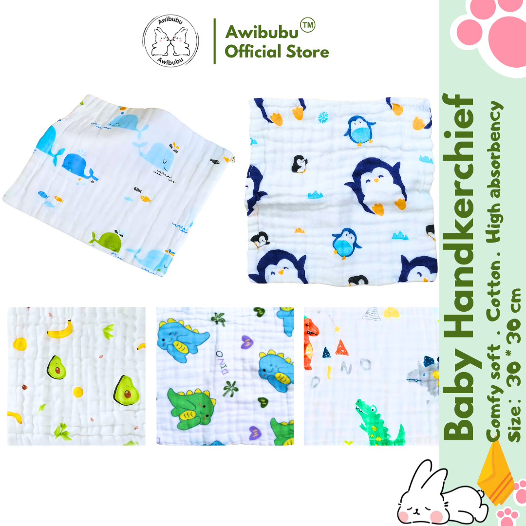 Awibubu Baby Handkerchief (5Pcs/Set)