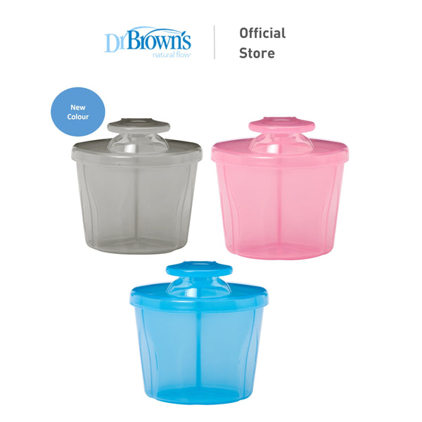 Dr. Brown's Baby Feeding Milk Powder Dispenser, Pink/Blue/Grey