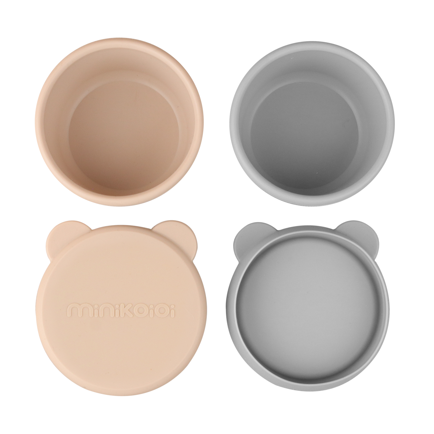 Minikoioi Mini Bites Silicone Mini Bowl With Lid 2 Pcs