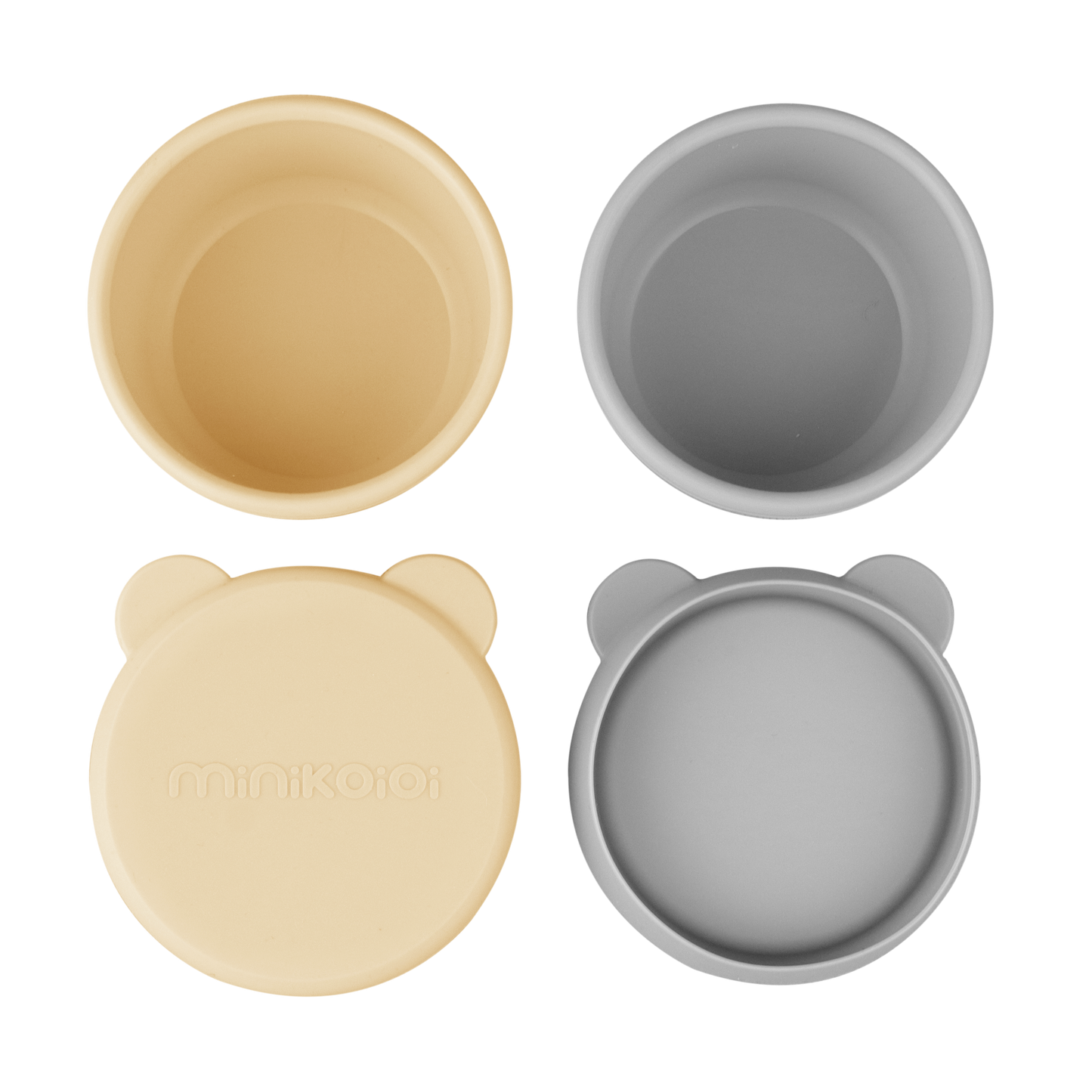 Minikoioi Mini Bites Silicone Mini Bowl With Lid 2 Pcs