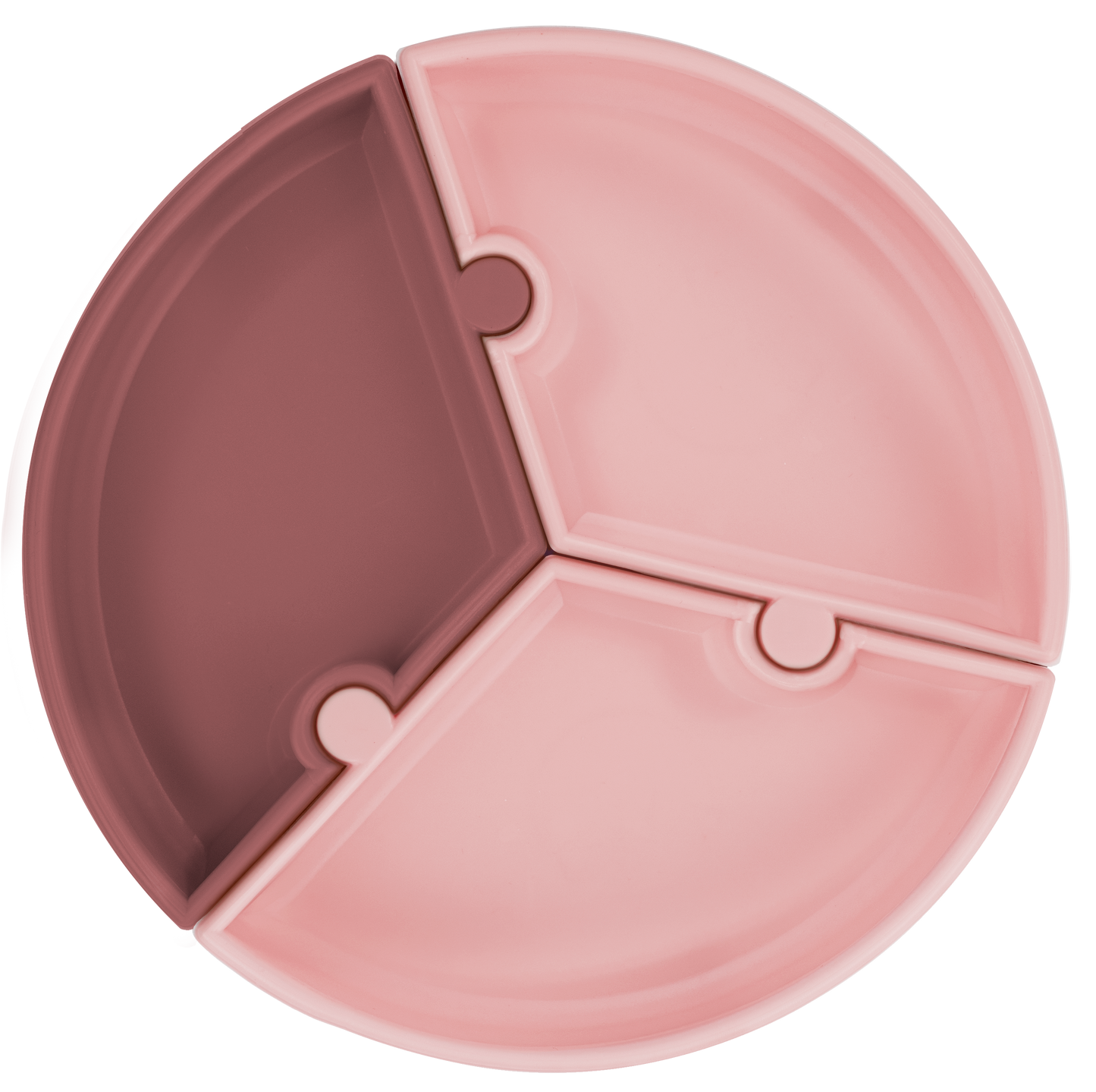 Minikoioi Puzzle 3-Section Plate With Suction Base